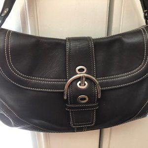 Coach Brown Leather Buckle Hobo Purse